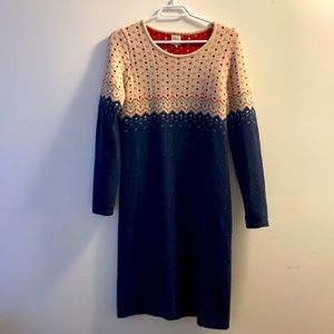 Long sleeve wool dress